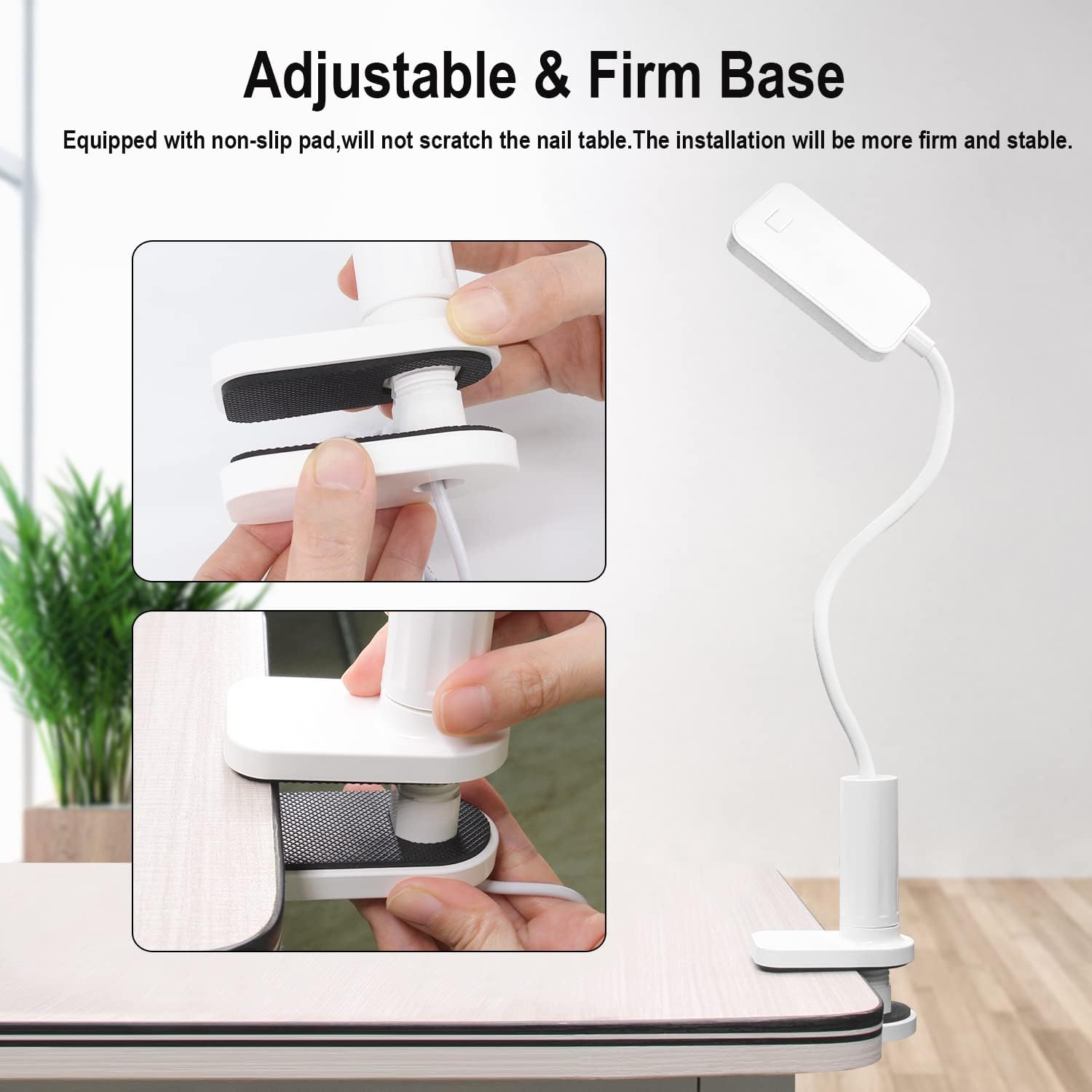 2-in-1 LED UV Nail Lamp with Flexible Gooseneck Clip