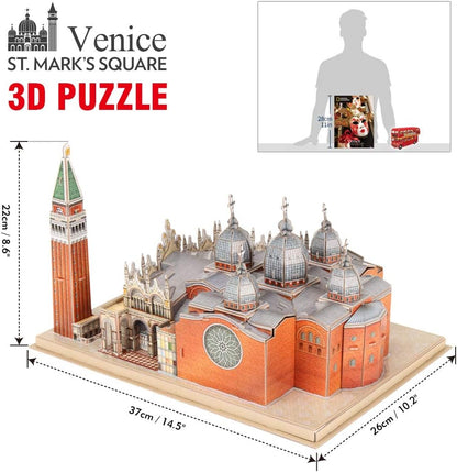 CubicFun National Geographic 3D San Marco Puzzle, 107 Piece Model