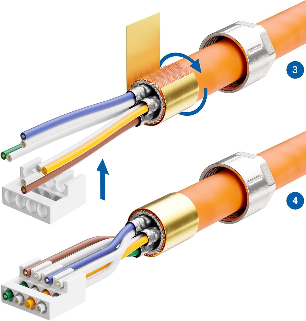 deleyCON MK4906 CAT 8 RJ45 Network Connector 40Gbps