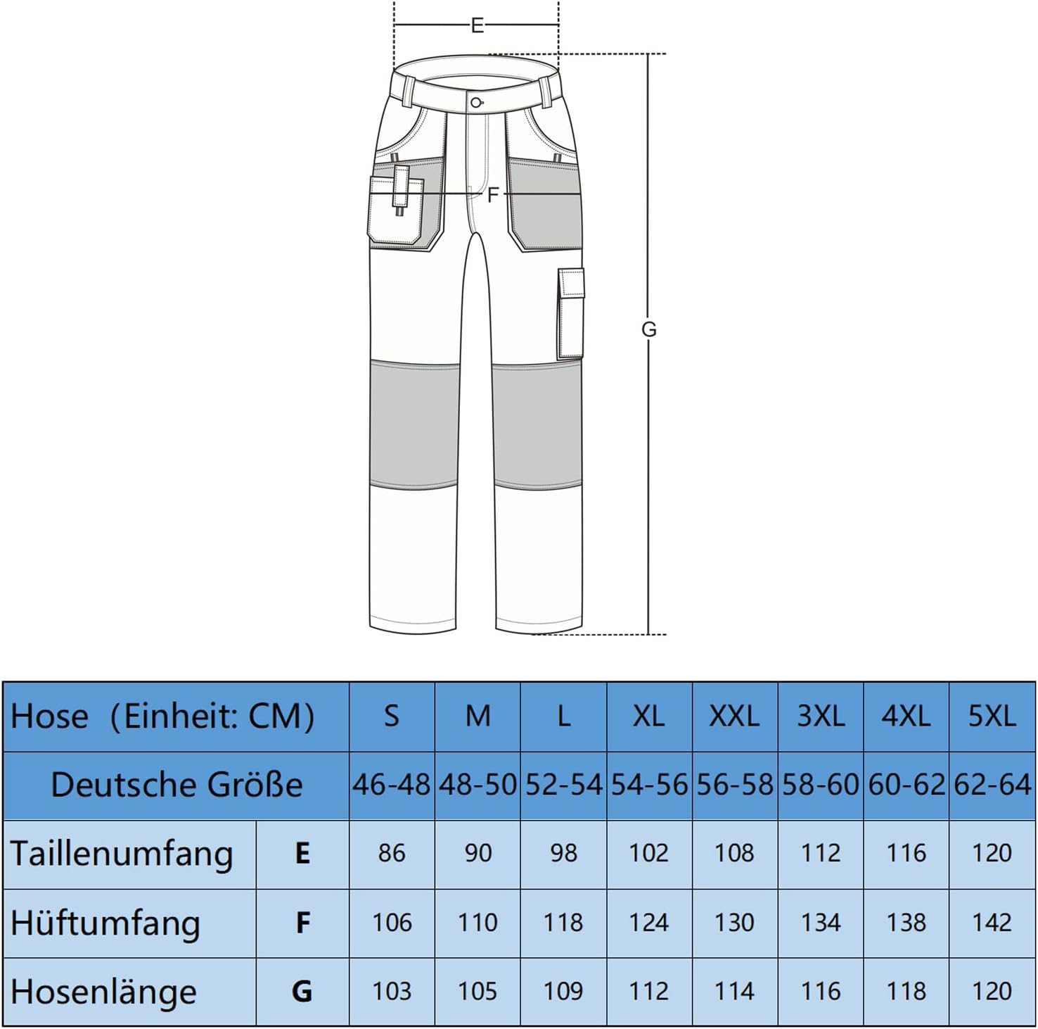 WORK IDEA Men's Oxford Canvas Multi-Pocket Work Pants – Heavy-Duty