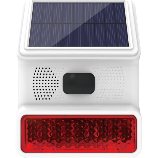 PGST Solar Outdoor Alarm Siren with LED Flashing Light Function 433 MHz