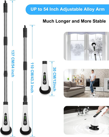 Leebein Cordless Electric Spin Scrubber with 8 Brush Heads