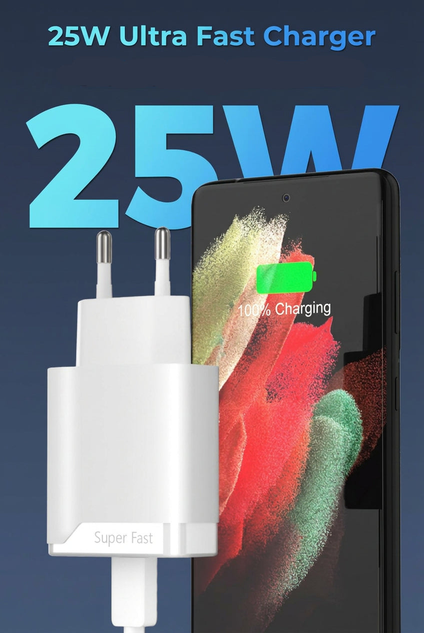 Fast Charger 25W Compatible with Samsung Galaxy USB-C