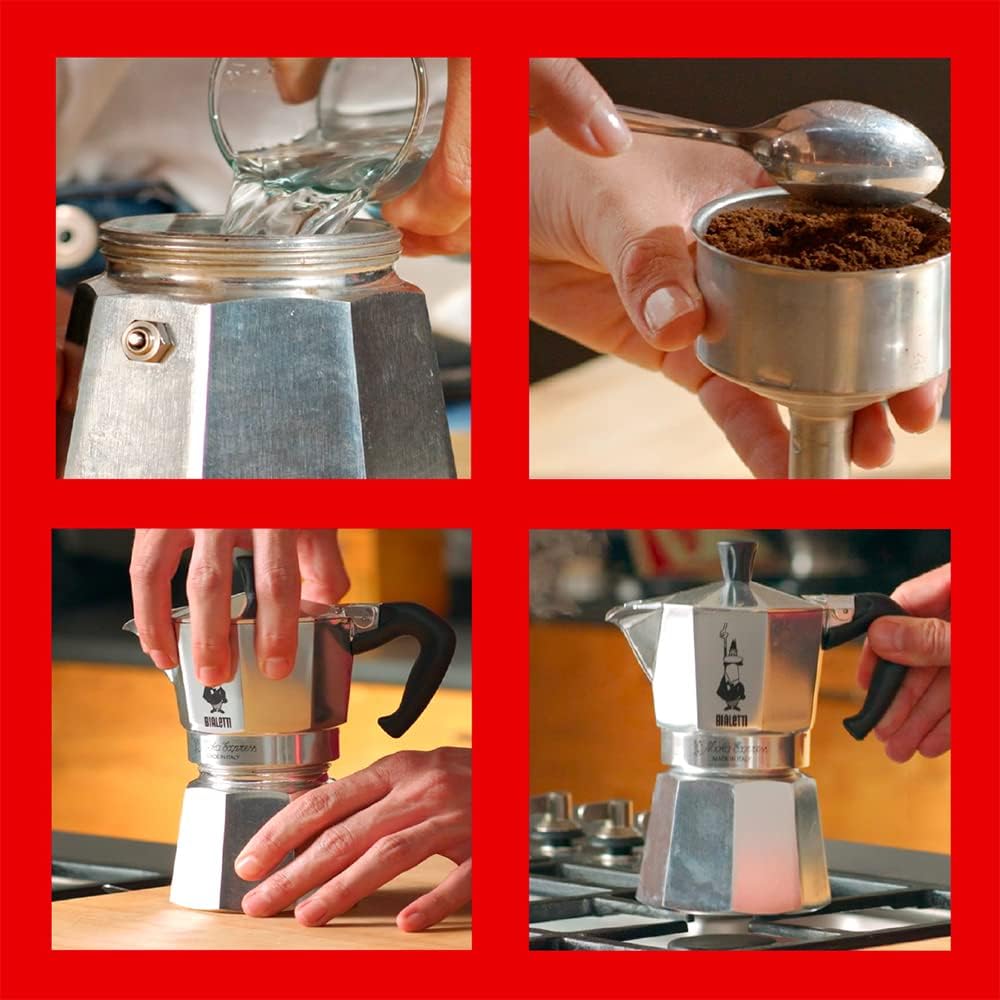 Bialetti Moka Express 6‑Cup Aluminum Stovetop Espresso Maker