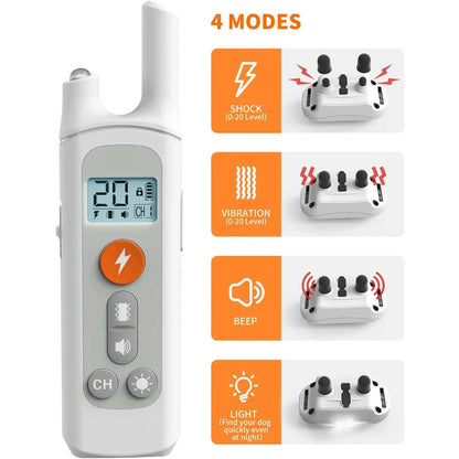 ACCWORK Rechargeable Dog Training Collar Long-Range, Vibration, Shock, Waterproof - Gomix Brands Outlet