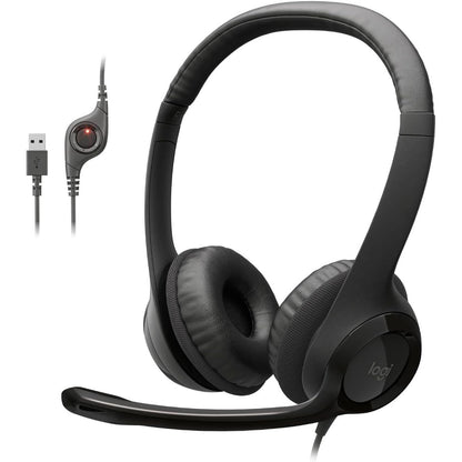 Logitech H390 USB Wired Headset with Noise-Cancelling Mic