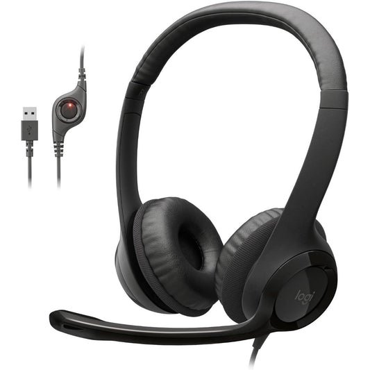 Logitech H390 USB Wired Headset with Noise-Cancelling Mic