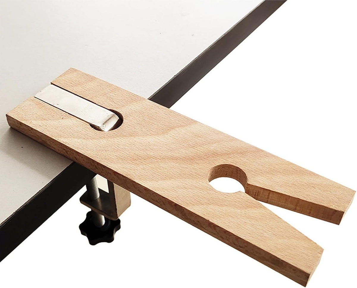 Wooden Bench Pin with V Slot and Clamp Jewelry Making Tool