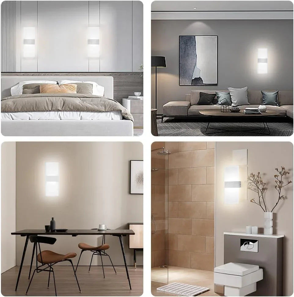 Modern LED Acrylic Wall Lamp 12W Cold White Light - Gomix Brands Outlet