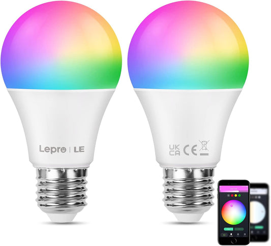 Lepro E27 Wi‑Fi Smart Colour Changing LED Light Bulb