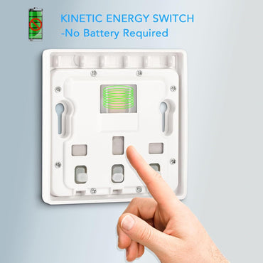Battery-Free Kinetic Wireless Light Switch Set with 150m Range