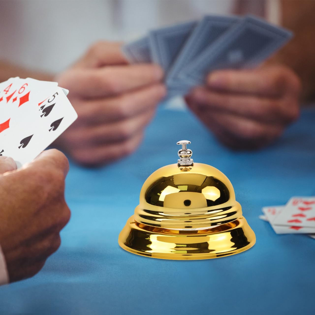 NUOBESTY Golden Desk Service Bell 8.5cm Iron Call Bell