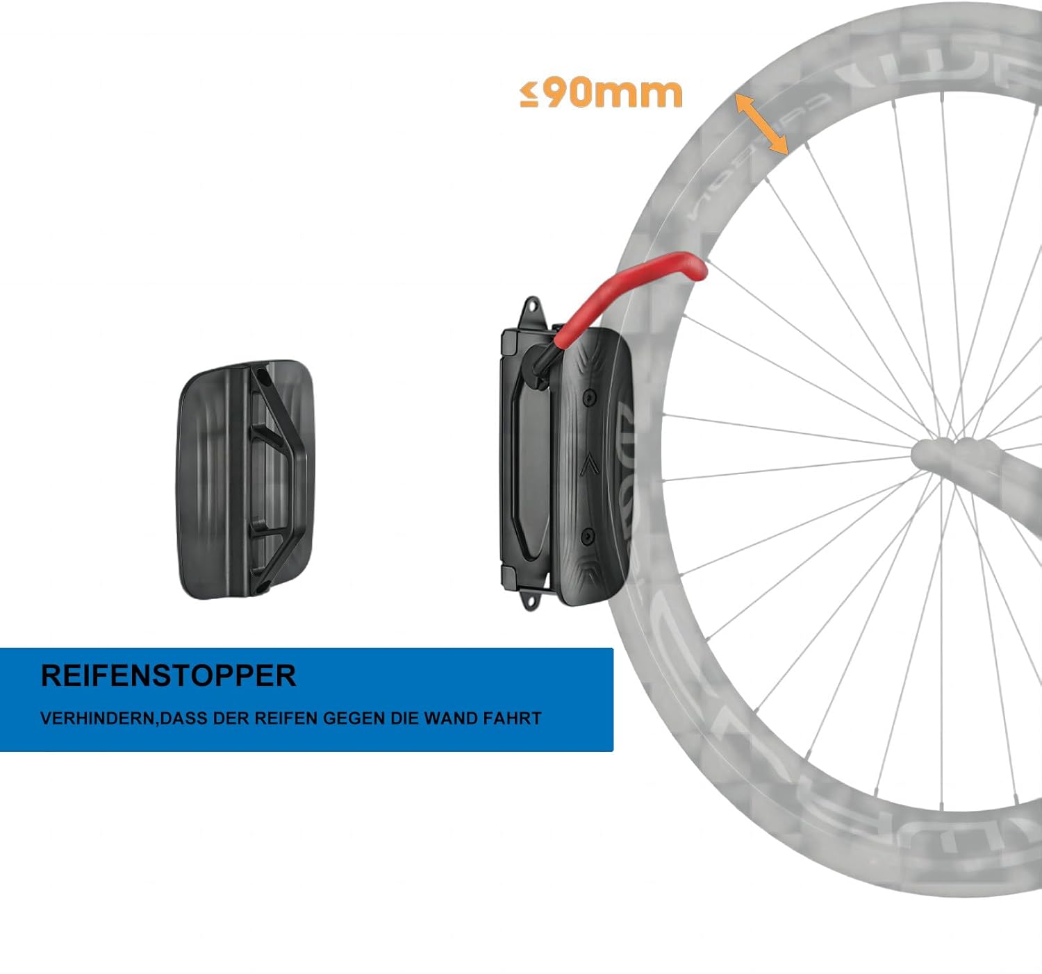 Mimoke Rotating Vertical Bike Wall Mount – Space‑Saving Red Stand