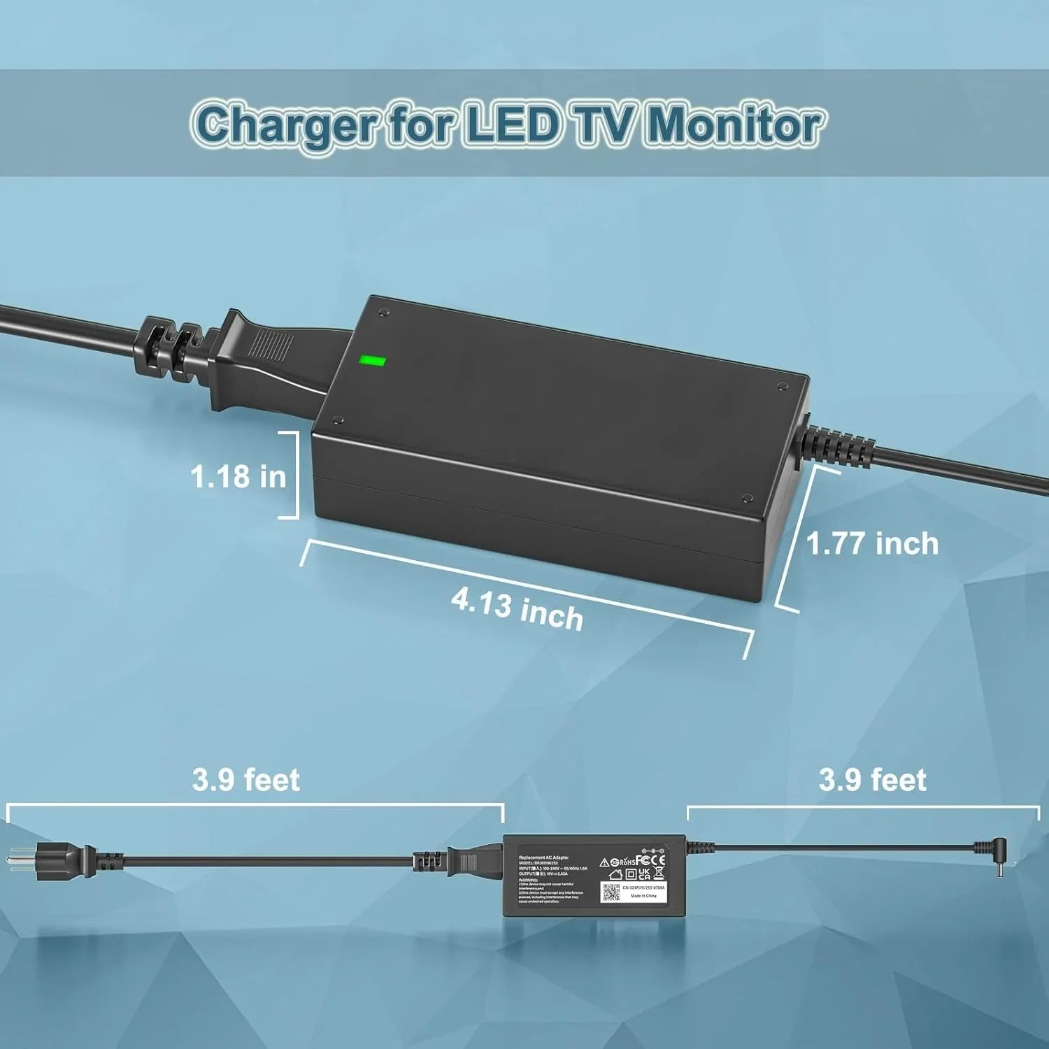 19V LG Monitor Power Adapter 48W Output for Multiple Models - Gomix Brands Outlet