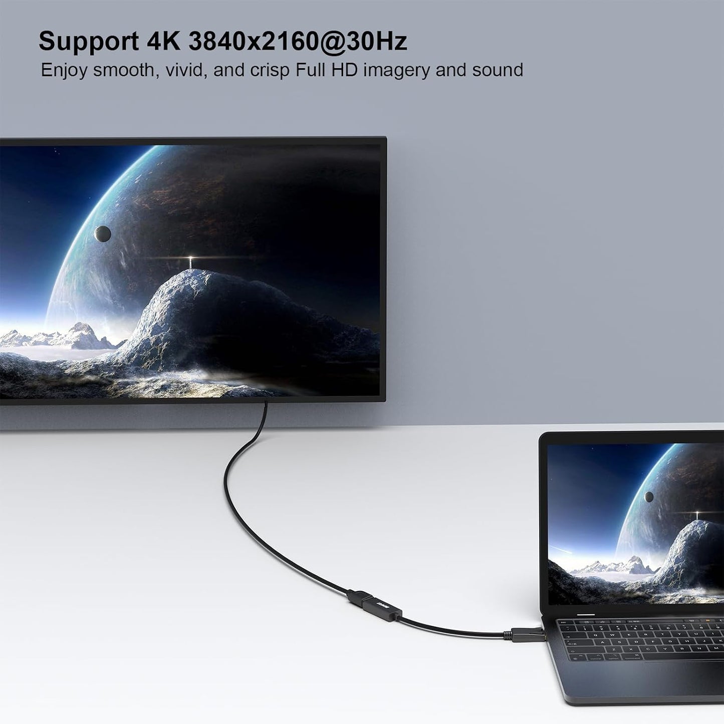BENFEI DisplayPort to HDMI Adapter Gold-Plated Male to Female 4K 30Hz Black