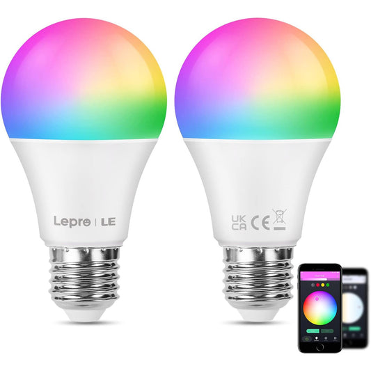 Lepro E27 Wi‑Fi Smart Colour Changing LED Light Bulb