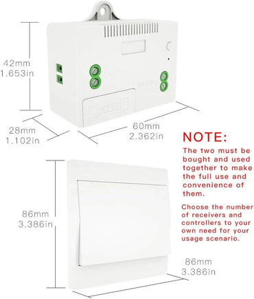 MOES Mini Wireless Light Switch Kit RF433 Remote No Battery - Gomix Brands Outlet