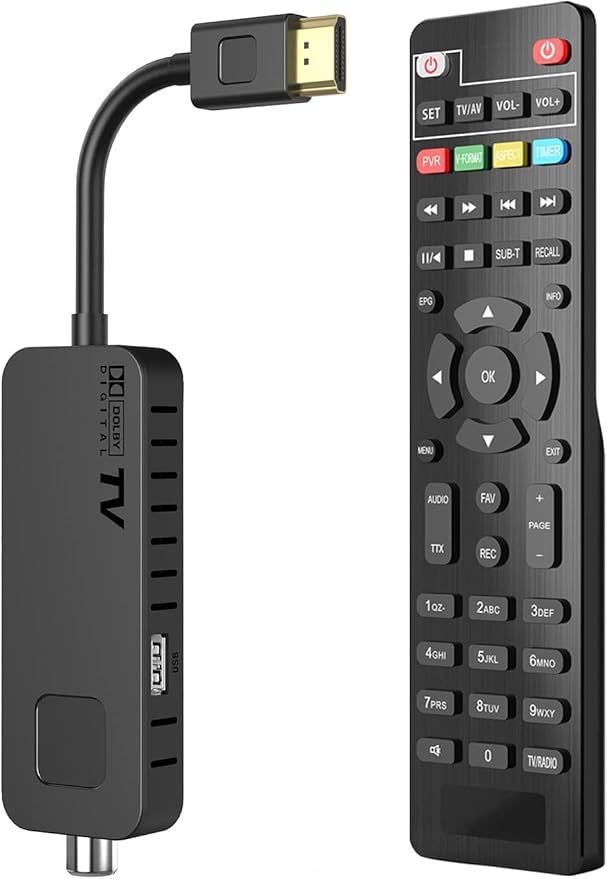 Cronos DVB-T2 HDMI TV Stick with Dolby Audio, 1080p, PVR