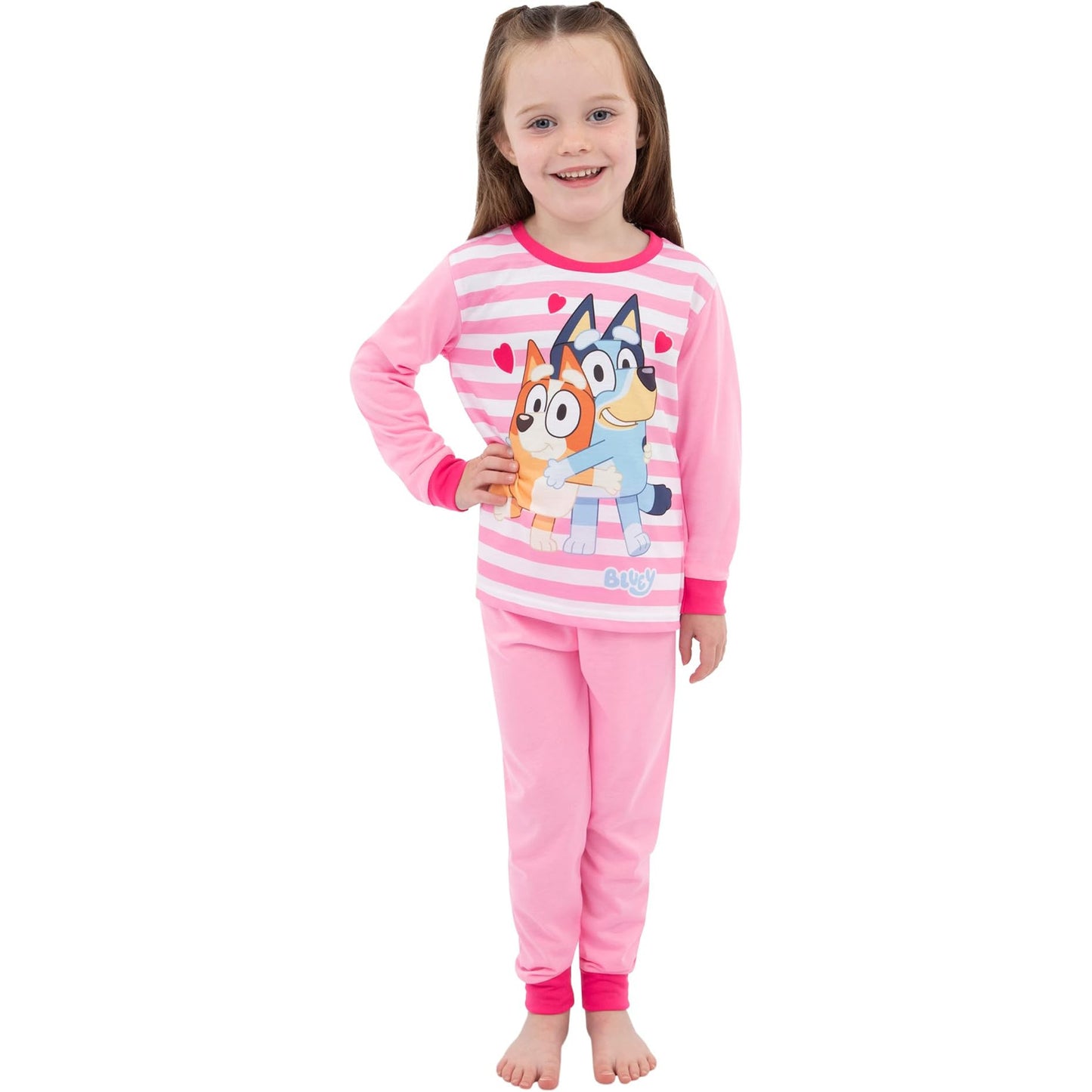 Bluey Girls Pink Pajama – Soft Polyester Sleepwear