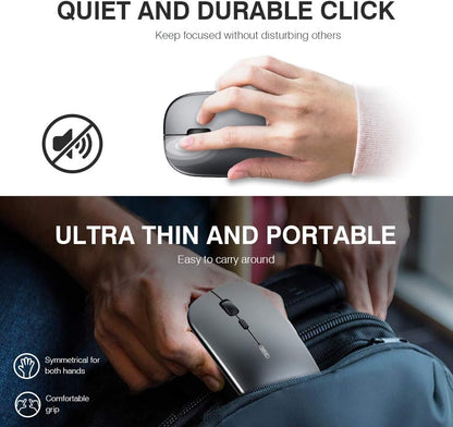 Inphic M1P Ultra Slim 2.4G Wireless Mouse Rechargeable Silent