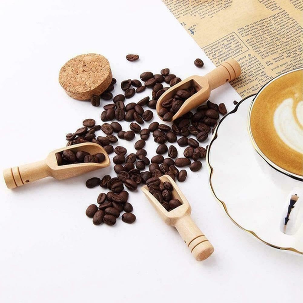 Wooden Mini Scoop Set for Salt Sugar Coffee