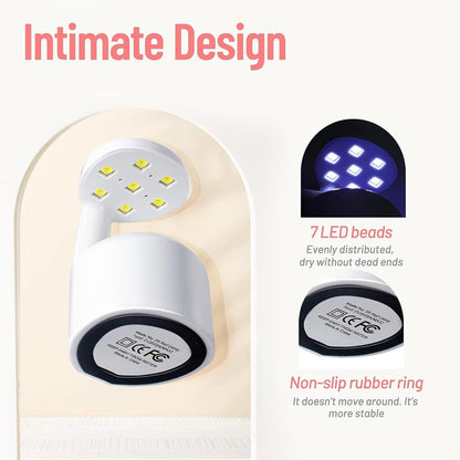 LKE Mini UV LED Nail Lamp Portable USB White