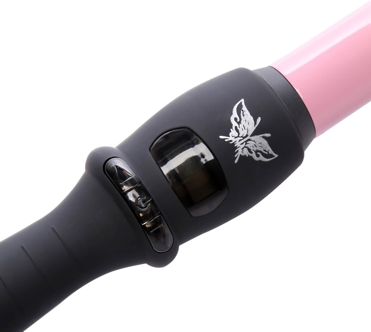 JianRongMei Professional Ceramic Tourmaline Hair Curling Wand Pink