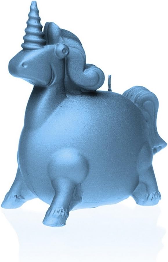 Candellana Low Poly Unicorn Decorative Candle Light Blue Handcrafted