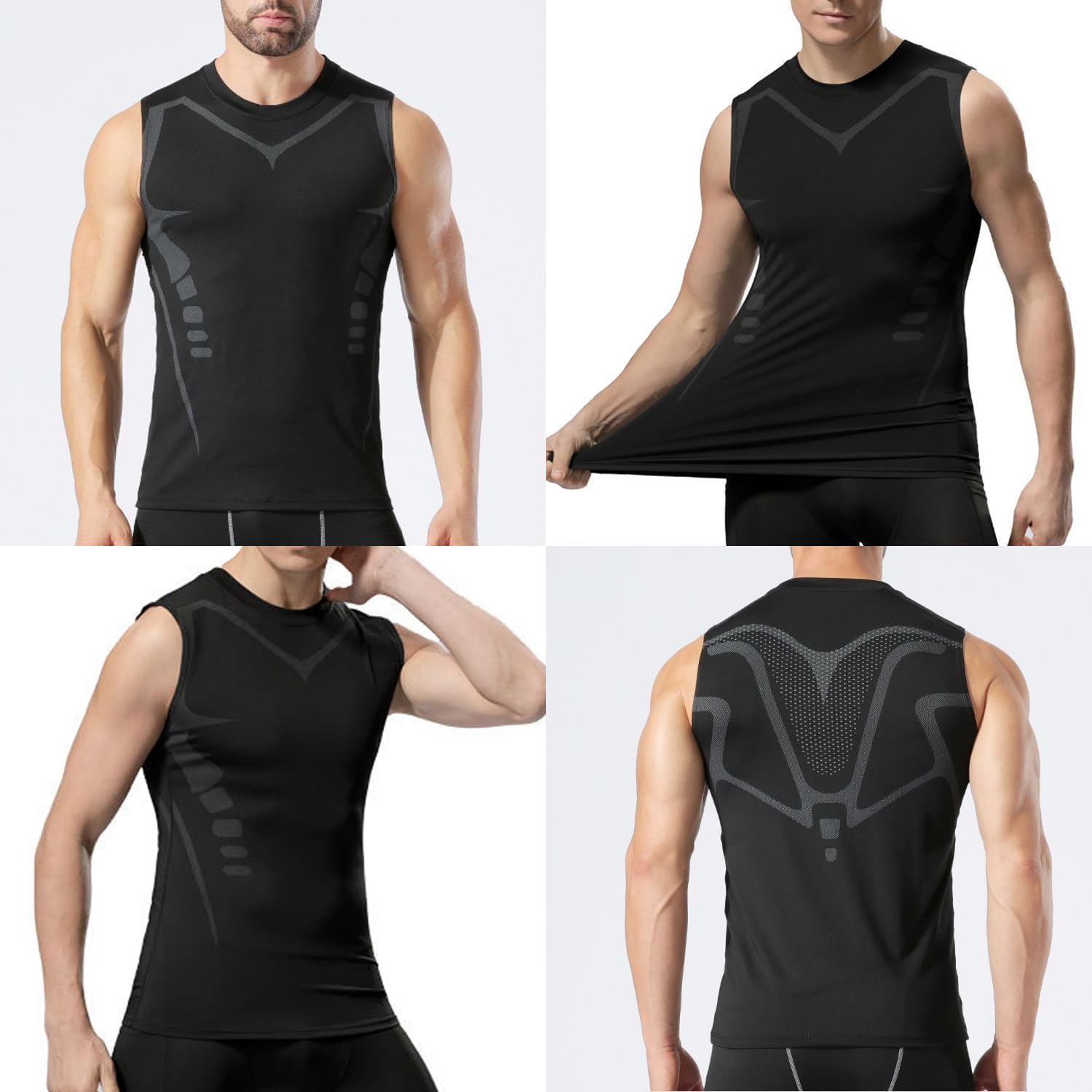 Smatstyle Men's Quick Dry Compression Sleeveless Sports Fitness Base Layer Tank Top