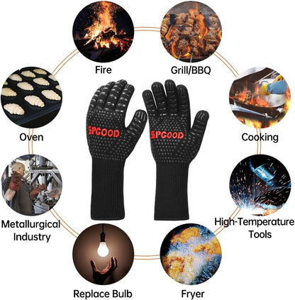 SSPGOOD High Quality BBQ Grill Gloves Oven Gloves uses