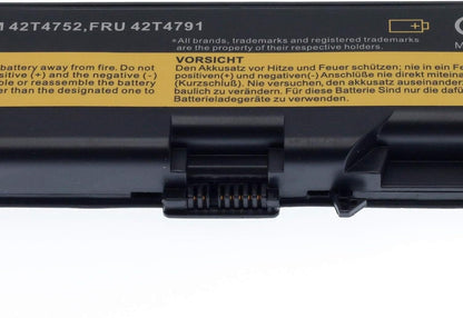 Replacement Battery 42T4235 10.8V 5200mAh Laptop Battery for Lenovo ThinkPad