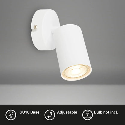 Briloner Modern Swivelling Wall Light, GU10 Socket, Max. 9W, White - Gomix Brands Outlet