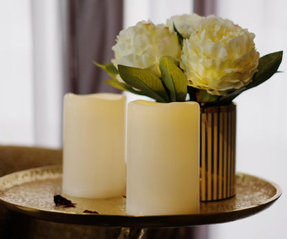 NONNO&ZGF 4X6in Outdoor IP44 Warm White LED Flameless Candle 2 Pack