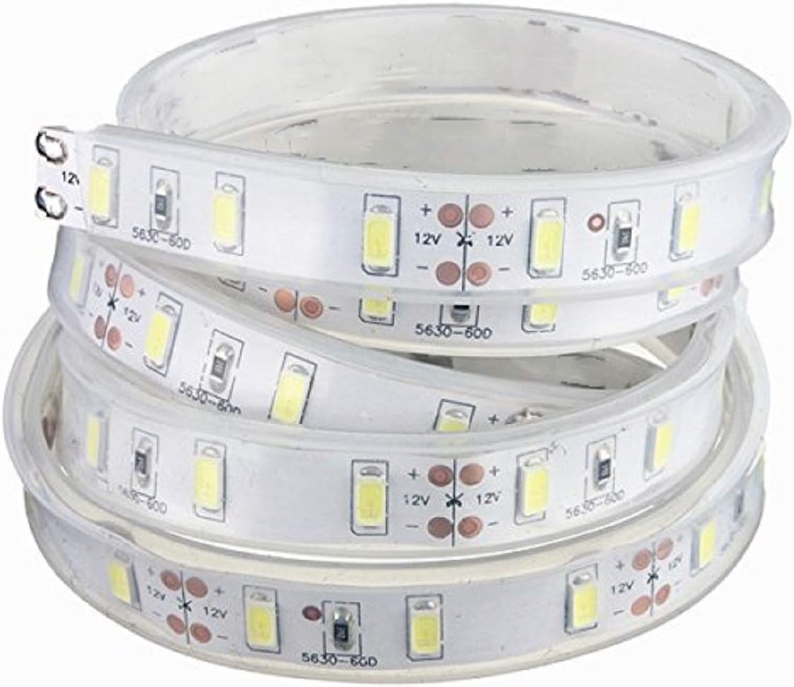 MASUNN 1M 5630 SMD LED Silicone Strip Waterproof Cool White 12V