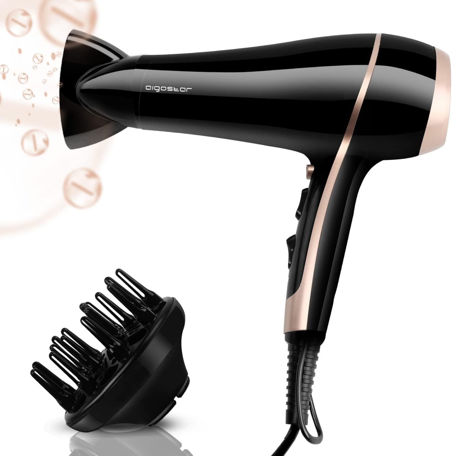 Aigostar 2400W Professional Ionic Hair Dryer with Diffuser and Concentrator