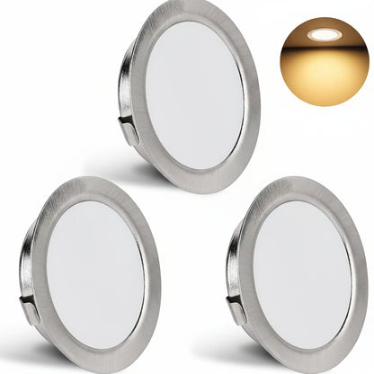 YindaLux 3W LED Recessed Spotlight 230V IP44 300lm Warm White Ultra Flat 15mm for Bathroom Living Room 3-Pack