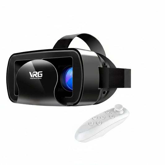 BSSJZP VR Headset with 3D Controller Adjustable HD Blu-Ray Eye Protection for 5-7 Inch Smartphones Android