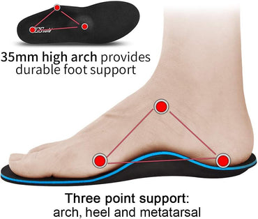 PCSsole High Arch Orthotic Insoles for Flat Feet Relief
