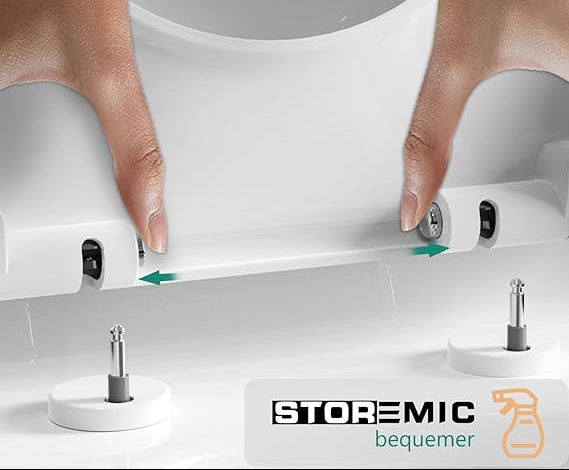 storemic Soft‑Close D‑Shape Toilet Seat with Noise‑Reduction and Anti‑Slip