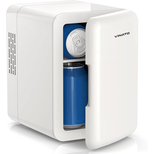 VINATO Mini Fridge 4L Portable Cosmetic & Car Fridge with Cooling/Heating, Quiet Operation
