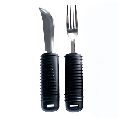 GIMA 4‑Piece Easy‑Grip Cutlery Set – Non‑Slip Handles for Seniors