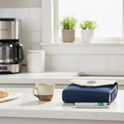 Blue Velvet 7-Day Pill Organizer with Travel Pouch