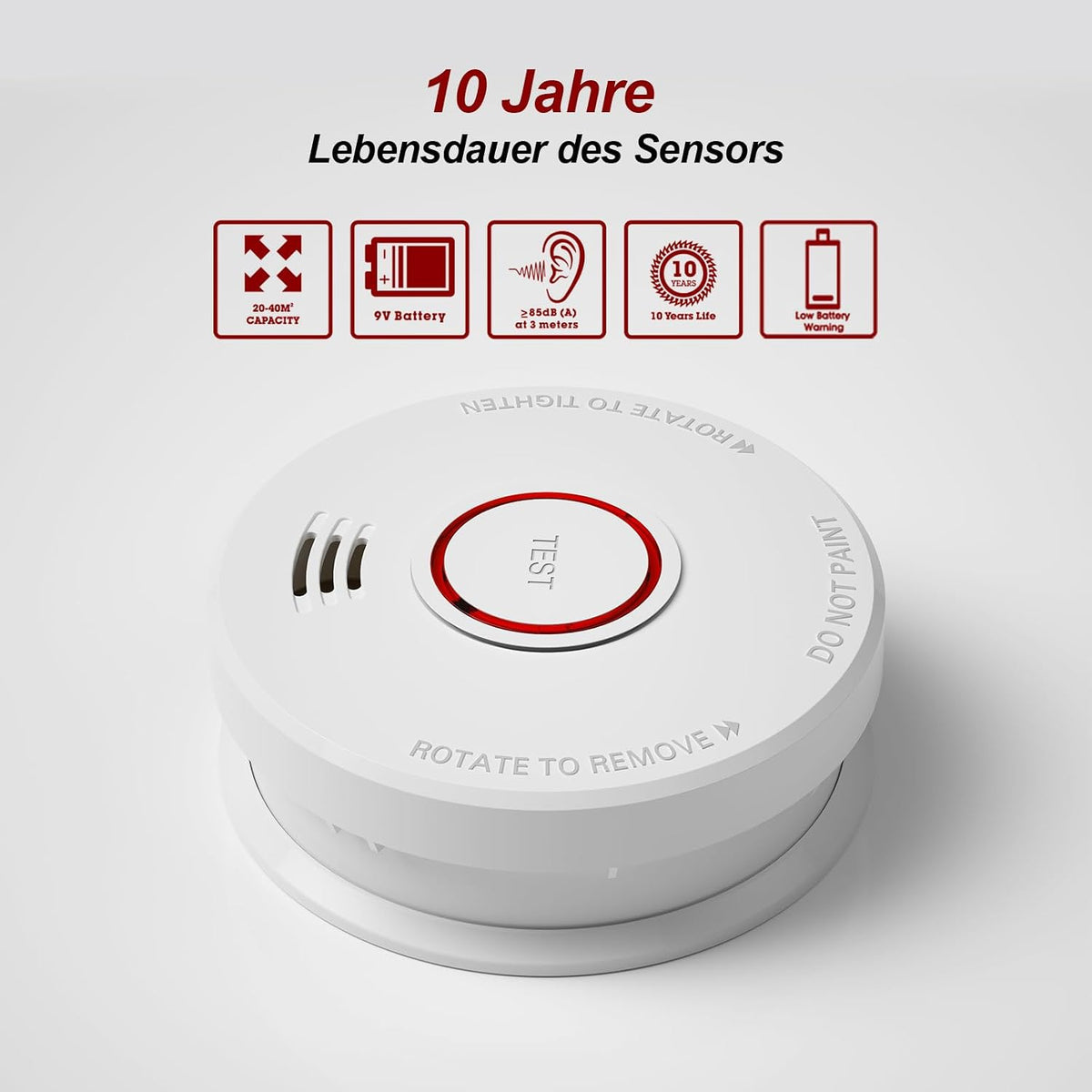 Welite TSS910 Photoelectric Smoke Detector Alarm