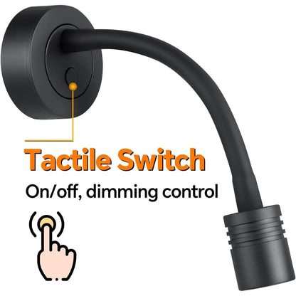 Obeaming 12V Dimmable Gooseneck Reading Lamp with USB Charger SET OF 2 - Gomix Brands Outlet