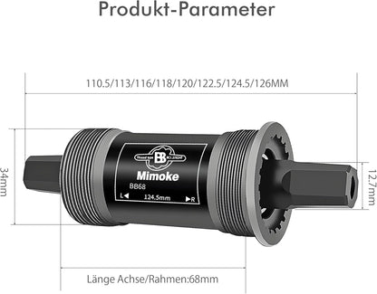 Mimoke 68-73mm BSA Bottom Bracket with Square Taper for Bikes
