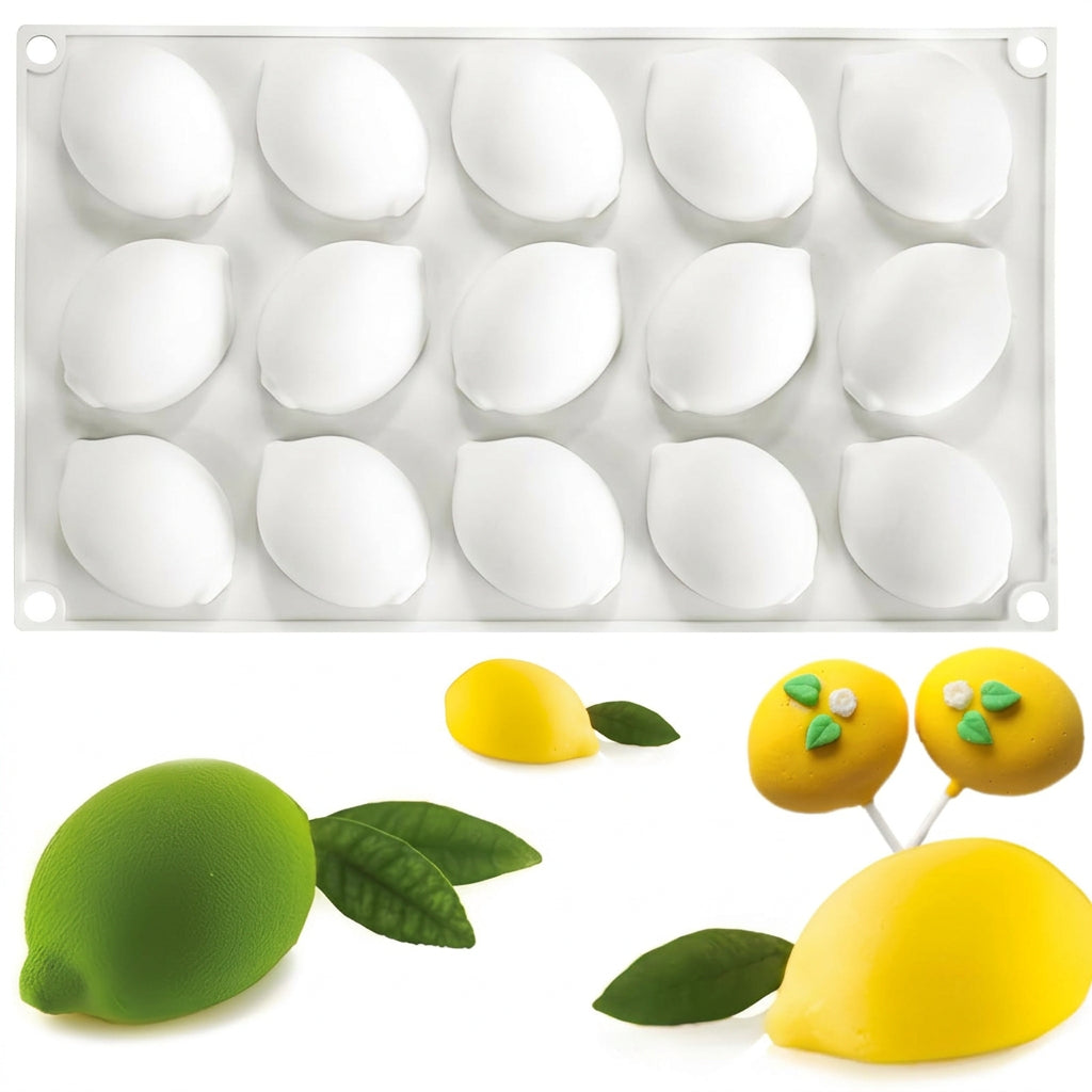 Fchil Silicone Lemon Chocolate Mold 15 Cavity QY135