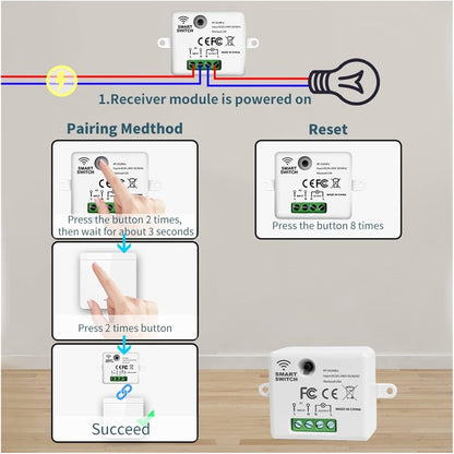ELLENNE WiFi Smart Light Switch Kit Wall Panel