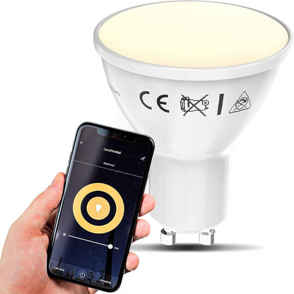 B.K.Licht LED GU10 Wi-Fi Smart Bulb 5.5 W 350 lm 2700 K Warm White Dimmable App Voice Control