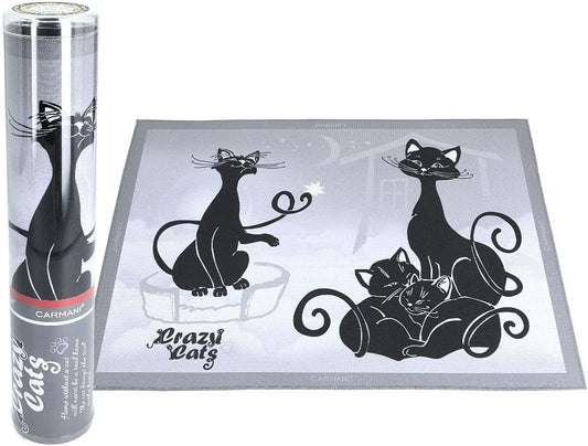 Crazy Cats Placemats Set - Non-Slip, Heat Resistant Table Mats