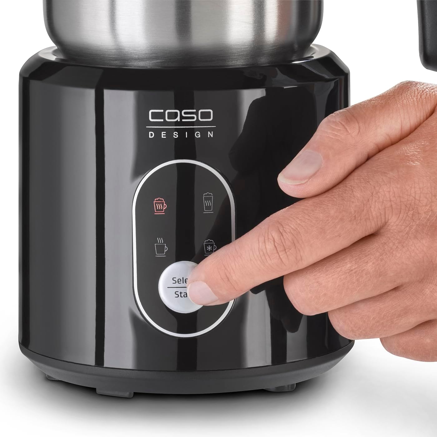 Caso Crema & Choco Black 4-in-1 Stainless Milk Frother